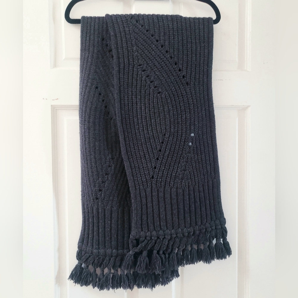 Vtg Rag & Bone Unisex Chunky Knit 100% Wool Scarf 74"